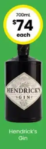 The Bottle O Hendrick's Gin offer