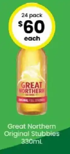The Bottle O Great Northern Original Stubbies offer