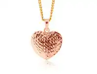 9ct Rose Gold Scroll Heart Pendant