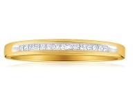 Shiels 9ct Yellow Gold Diamond Ring Set with 15 Princess Cut Diamonds offer
