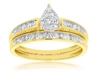Shiels 9ct Yellow Gold 2 Ring Bridal Set with 0.5 Carats of Brilliant Cut Diamonds offer