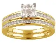 Shiels Seamless Love 9ct White Gold 2-Ring Bridal Set with 0.70 Carat of Diamonds offer