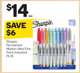 Woolworths Sharpie Permanent Marker Ultra Fine Point Assorted offer