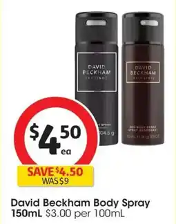 Coles David Beckham Body Spray offer