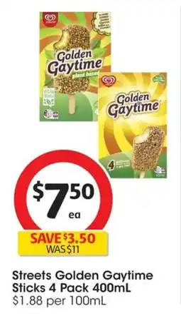 Coles Streets Golden Gaytime Sticks offer
