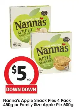 Coles Nannas Apple Snack Pies or Family Size Apple Pie offer