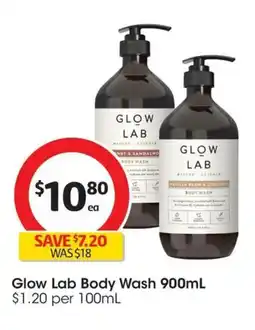 Coles Glow Lab Body Wash offer