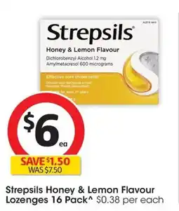 Coles Strepsils Honey & Lemon Flavour Lozenges offer