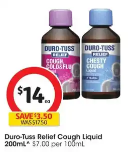 Coles Duro Tuss Relief Cough Liquid offer