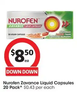 Coles Nurofen Zavance Liquid Capsules offer