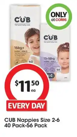Coles Cub nappies offer