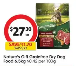 Coles Natures Gift Grainfree Dry Dog Food offer