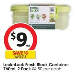 Coles LocknLock Fresh Block Container offer