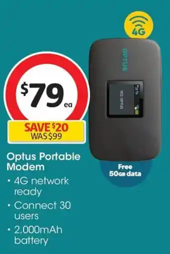 Coles Optus Portable Modem offer