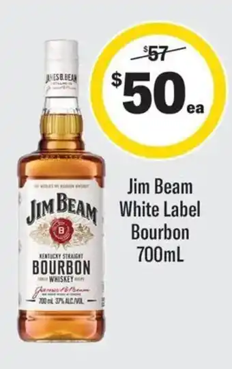 Coles Jim beam white label bourbon offer
