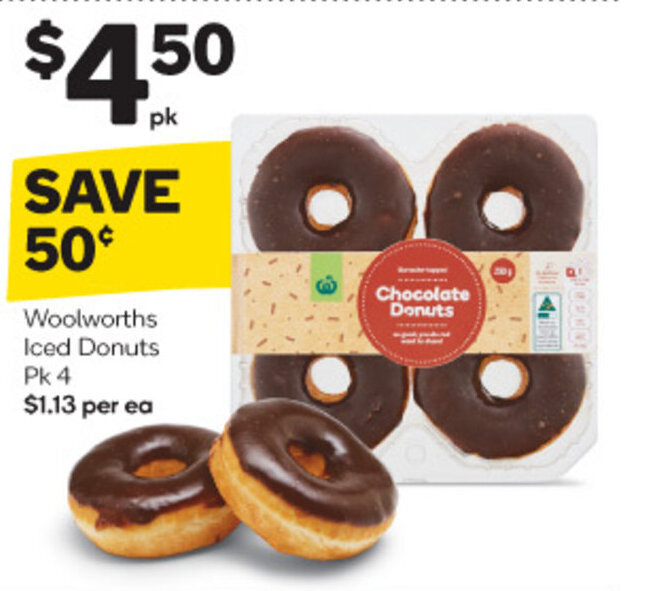 Woolworths Iced Donuts offer at Woolworths