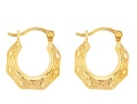 Shiels 9ct Yellow Gold Silver Filled Broad 7mm Hoop offer