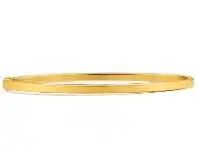 Shiels 9ct Yellow Gold Silver Filled 4mm by 65mm Bangle offer