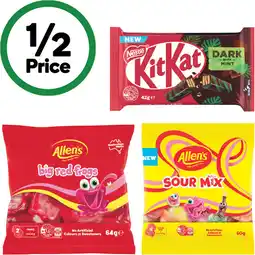 Woolworths Nestlé Medium Chocolate Bars 30-55g or Allen’s Mini Lolly Bags 60-64g offer