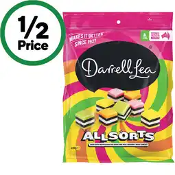 Woolworths Darrell Lea Liquorice Twists, Batch 37 or All Sorts 260-280g offer