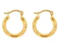 Shiels 9ct Yellow Gold Silver Filled Stamped Hoop offer