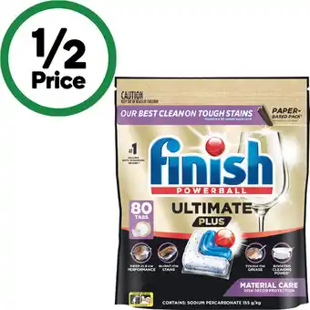 Woolworths Finish Ultimate Plus Material Care Dishwasher Tablets offer