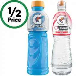 Woolworths Gatorade Sports Drink or G-Active Flavoured Water 600ml offer