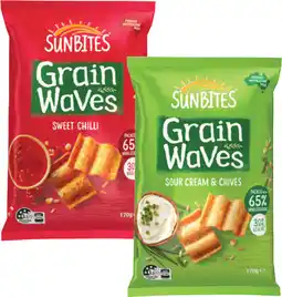 IGA Sunbites Grain Waves Wholegrain Chips Selected Varieties offer