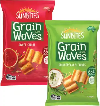 IGA Sunbites Grain Waves Wholegrain Chips Selected Varieties offer