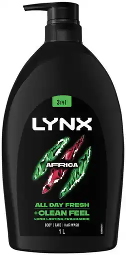 IGA Lynx 3‑in‑1 Body Face Hair Wash Africa offer
