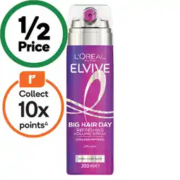 Woolworths L’Oréal Paris Elvive Big Hair Day Volume Spray offer