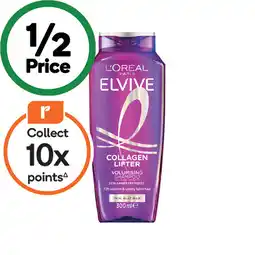 Woolworths L’Oréal Paris Elvive Collagen Lifter Shampoo or Conditioner 300ml offer