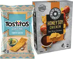 IGA Tostitos Tortilla Chips 165‑175g or Red Rock Deli Crackers 115‑135g Selected Varieties offer