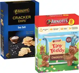 IGA Arnott’s Cracker Chips 150g, Minis or Tiny Teddy 7-8 Pack Selected Varieties offer