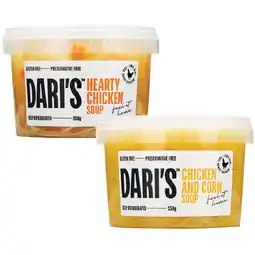 Woolworths Dari’s Soup – Excludes Dari’s Flavours of the World – From the Fridge offer
