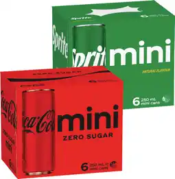 IGA Coca‑Cola, Fanta or Sprite Mini 6x250mL Selected Varieties offer