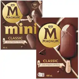 Woolworths Streets Magnum or Magnum Minis 360-400ml Pk 4-6 offer