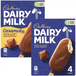 Woolworths Cadbury Ice Cream Sticks offer