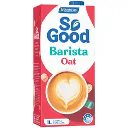 Woolworths So Good Long Life High Protein, Barista Almond or Oat Milk 1 Litre offer