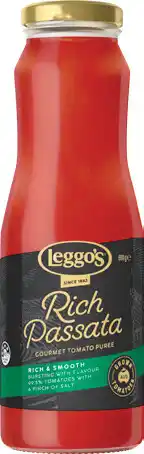 IGA Leggo’s Rich Passata Gourmet Tomato Puree offer