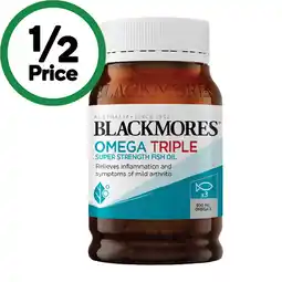 Woolworths Blackmores Omega Triple Super Strength Fish Oil Tablets offer