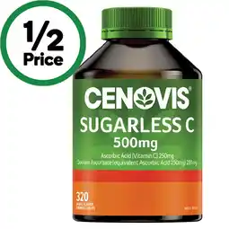 Woolworths Cenovis Sugarless C 500mg Chewable Tablets offer