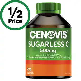 Woolworths Cenovis Sugarless C 500mg Chewable Tablets offer