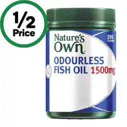 Woolworths Nature's Own Odourless Fish Oil 1500mg Tablets offer