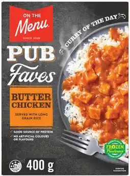 IGA On The Menu Pub Faves Frozen Meal Selected Varieties offer