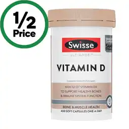 Woolworths Swisse Ultiboost Vitamin D 1000IU Capsules offer