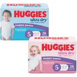 Woolworths Huggies Ultra Dry Nappy Pants-36 offer