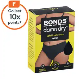 Woolworths Bonds Damn Dry Underwear offer