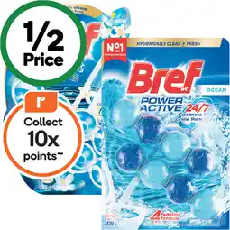 Woolworths Bref Power Active or Spa Moments Toilet Rim Block Pk 2 x 50g offer