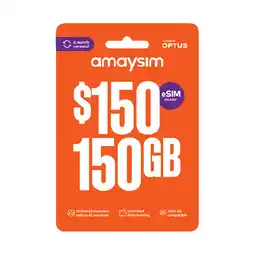 Woolworths amaysim $150 Starter Pack† offer